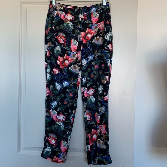 Pull-on easy pant in floral everyday crepe